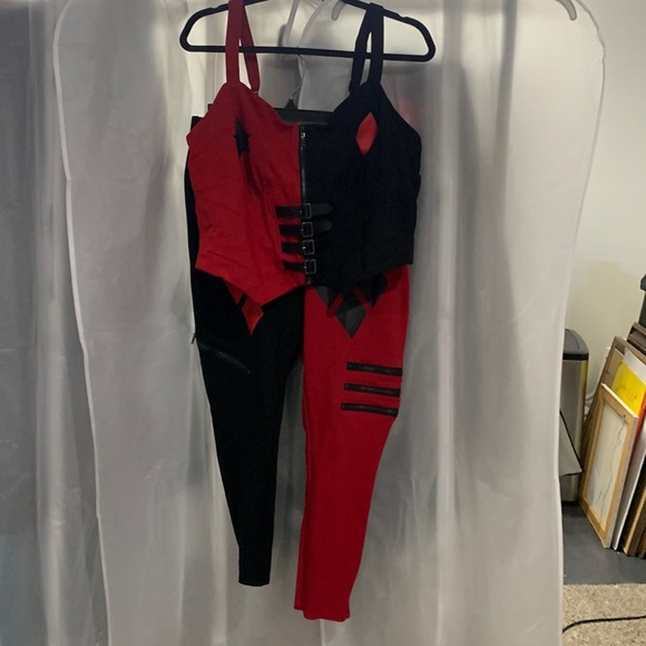 Suicide Squad Harley Quinn Cosplay Top & Leggings - Picture 1 of 6